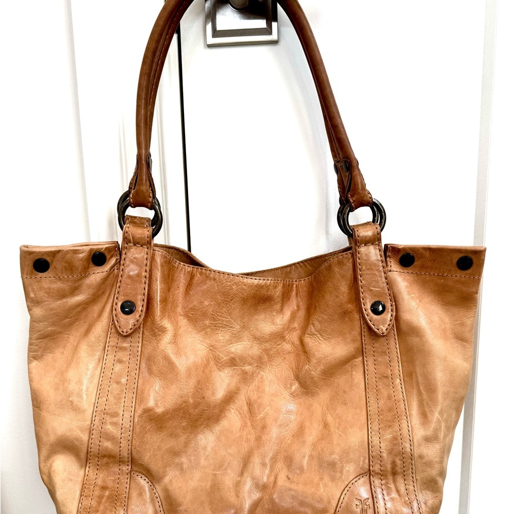 FRYE Melissa Tan Leather Shoulder Bag - Picture 2 of 9